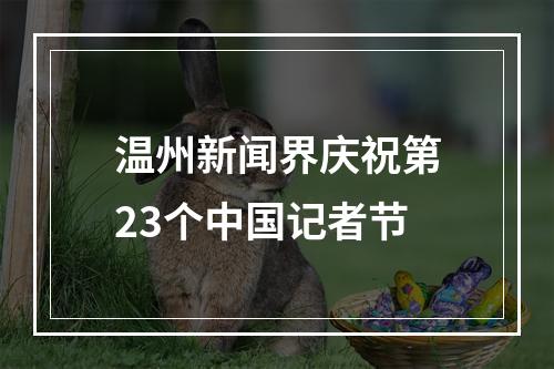 温州新闻界庆祝第23个中国记者节