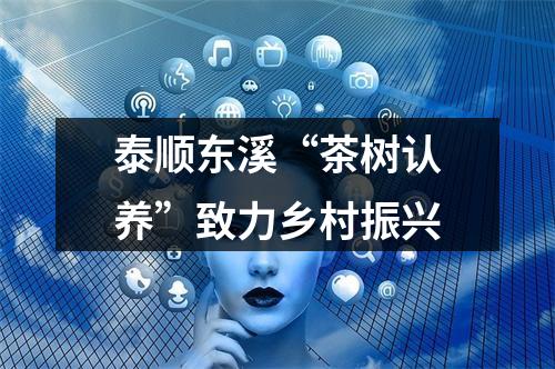 泰顺东溪“茶树认养”致力乡村振兴