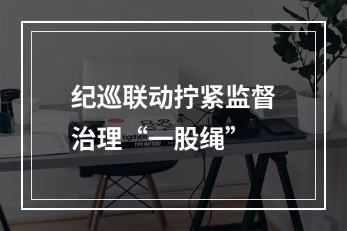 纪巡联动拧紧监督治理“一股绳”