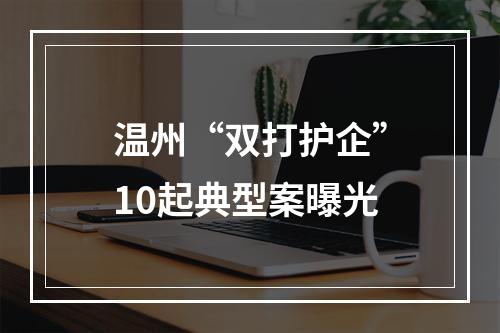 温州“双打护企”10起典型案曝光