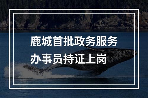 鹿城首批政务服务办事员持证上岗