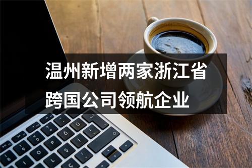 温州新增两家浙江省跨国公司领航企业