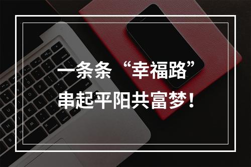 一条条“幸福路”串起平阳共富梦！