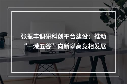 张振丰调研科创平台建设：推动“一港五谷”向新攀高竞相发展