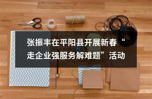 张振丰在平阳县开展新春“走企业强服务解难题”活动
