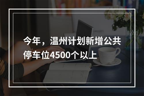 今年，温州计划新增公共停车位4500个以上