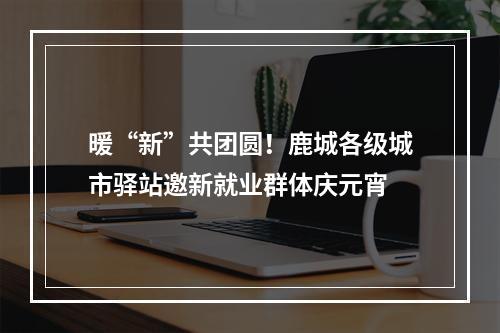 暖“新”共团圆！鹿城各级城市驿站邀新就业群体庆元宵