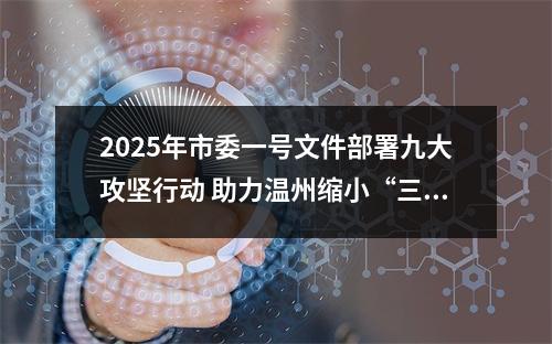 2025年市委一号文件部署九大攻坚行动 助力温州缩小“三大差距”提速“全域好”
