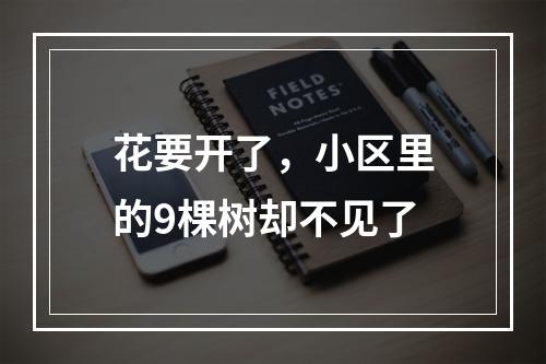花要开了，小区里的9棵树却不见了