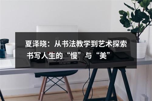 夏泽晓：从书法教学到艺术探索 书写人生的“慢”与“美”