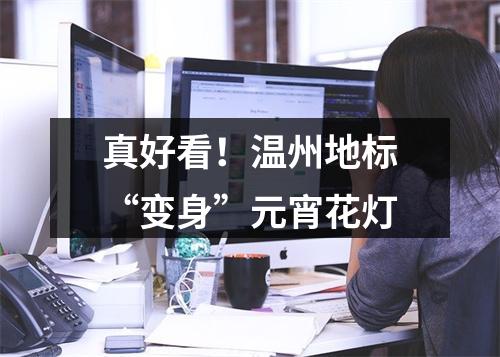 真好看！温州地标“变身”元宵花灯