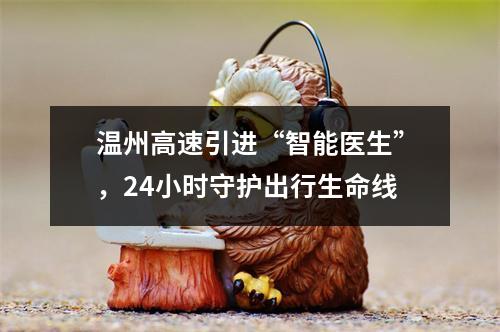 温州高速引进“智能医生”，24小时守护出行生命线