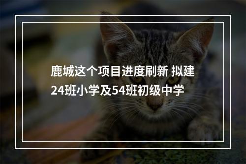 鹿城这个项目进度刷新 拟建24班小学及54班初级中学