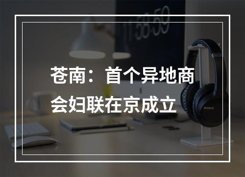 苍南：首个异地商会妇联在京成立