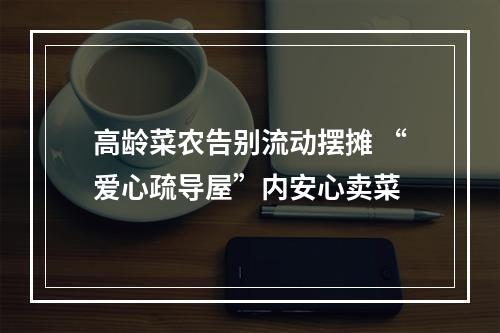 高龄菜农告别流动摆摊 “爱心疏导屋”内安心卖菜