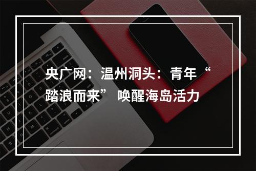 央广网：温州洞头：青年“踏浪而来” 唤醒海岛活力