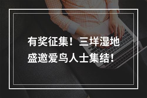 有奖征集！三垟湿地盛邀爱鸟人士集结！