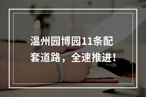 温州园博园11条配套道路，全速推进！