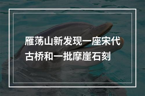 雁荡山新发现一座宋代古桥和一批摩崖石刻