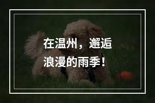 在温州，邂逅浪漫的雨季！