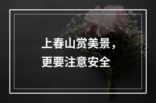 上春山赏美景，更要注意安全