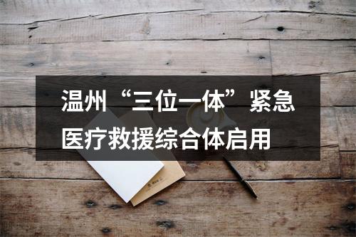 温州“三位一体”紧急医疗救援综合体启用