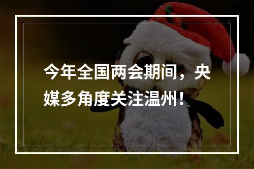 今年全国两会期间，央媒多角度关注温州！