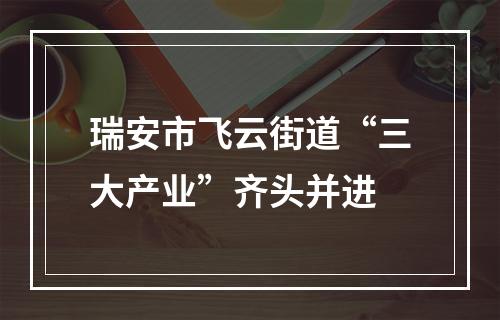 瑞安市飞云街道“三大产业”齐头并进