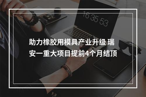 助力橡胶用模具产业升级 瑞安一重大项目提前4个月结顶