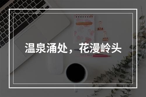 温泉涌处，花漫岭头