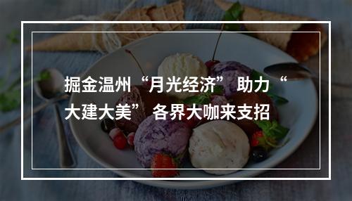 掘金温州“月光经济” 助力“大建大美” 各界大咖来支招