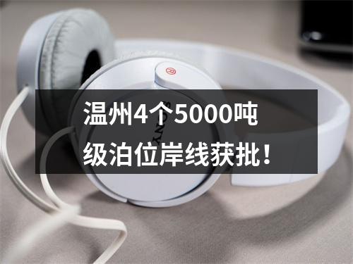 温州4个5000吨级泊位岸线获批！