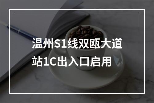 温州S1线双瓯大道站1C出入口启用