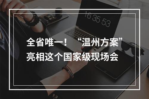 全省唯一！“温州方案”亮相这个国家级现场会