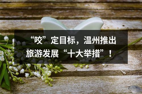 “咬”定目标，温州推出旅游发展“十大举措”！