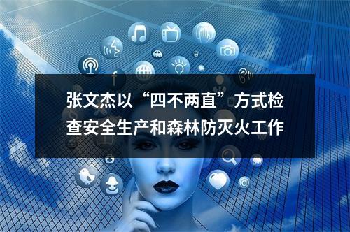 张文杰以“四不两直”方式检查安全生产和森林防灭火工作