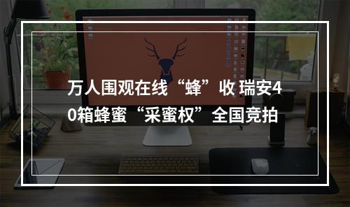 万人围观在线“蜂”收 瑞安40箱蜂蜜“采蜜权”全国竞拍