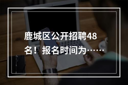 鹿城区公开招聘48名！报名时间为……