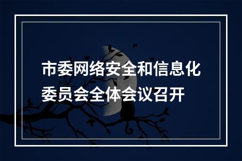 市委网络安全和信息化委员会全体会议召开