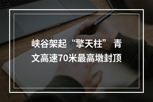 峡谷架起“擎天柱” 青文高速70米最高墩封顶