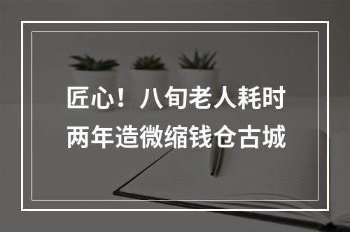 匠心！八旬老人耗时两年造微缩钱仓古城