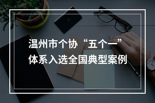 温州市个协“五个一”体系入选全国典型案例