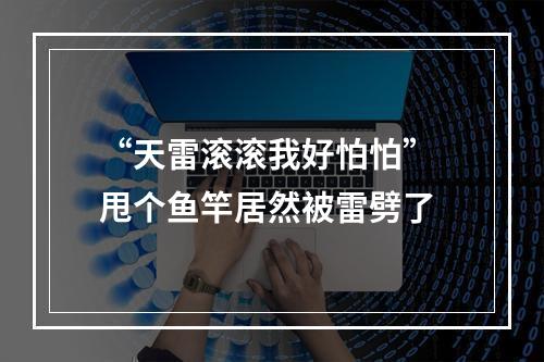 “天雷滚滚我好怕怕” 甩个鱼竿居然被雷劈了
