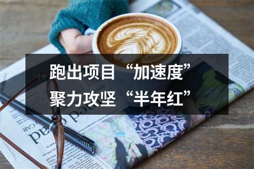 跑出项目“加速度” 聚力攻坚“半年红”