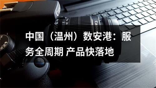 中国（温州）数安港：服务全周期 产品快落地