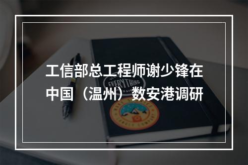 工信部总工程师谢少锋在中国（温州）数安港调研