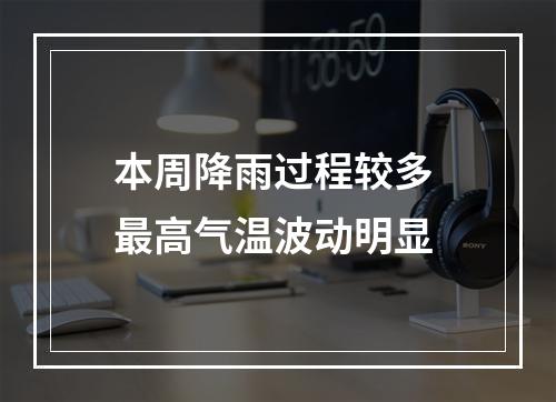 本周降雨过程较多 最高气温波动明显