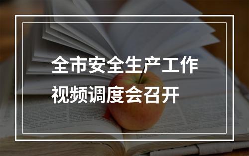 全市安全生产工作视频调度会召开