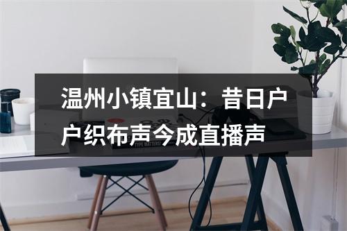 温州小镇宜山：昔日户户织布声今成直播声