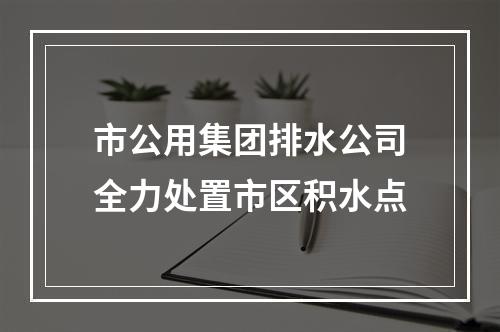 市公用集团排水公司全力处置市区积水点